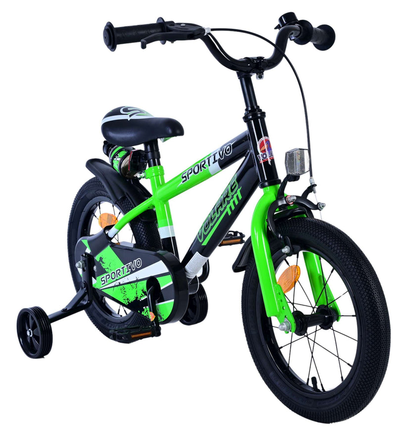 Load image into Gallery viewer, Volare sportivo kinderfiets - jongens - 14 inch - groen zwart
