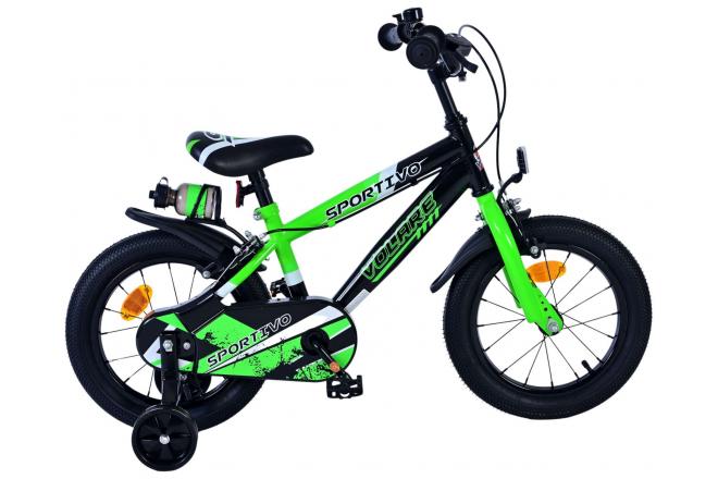 Load image into Gallery viewer, Volare sportivo kinderfiets - jongens - 14 inch - groen zwart - twee handremmen
