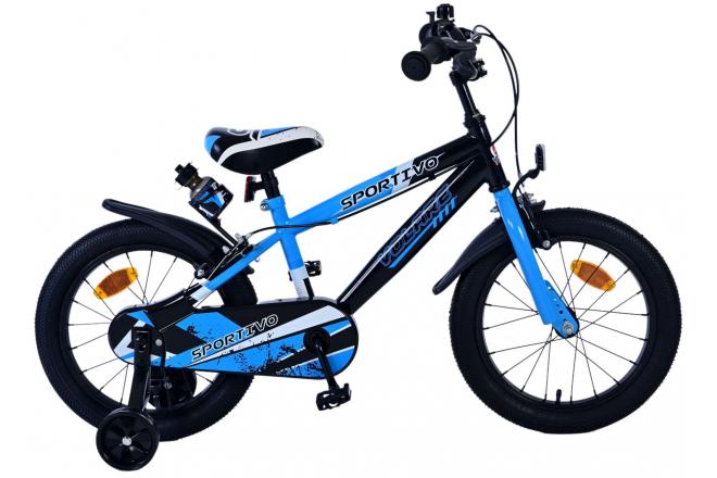 Load image into Gallery viewer, Volare sportivo kinderfiets - jongens - 16 inch - blauw zwart - twee handremmen

