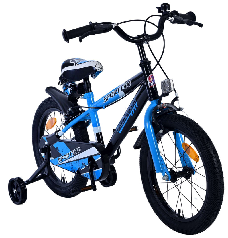 Load image into Gallery viewer, Volare sportivo kinderfiets - jongens - 16 inch - blauw zwart - twee handremmen
