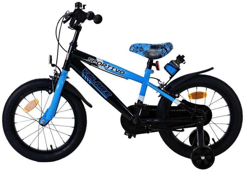 Load image into Gallery viewer, Volare sportivo kinderfiets - jongens - 16 inch - blauw zwart - twee handremmen
