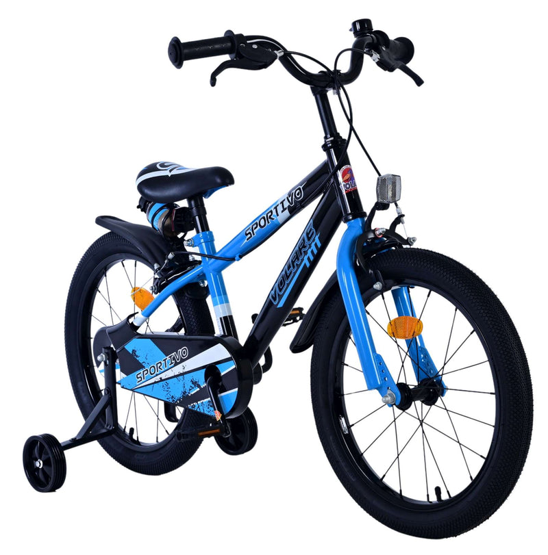 Load image into Gallery viewer, Volare sportivo kinderfiets - jongens - 18 inch - blauw zwart - twee handremmen

