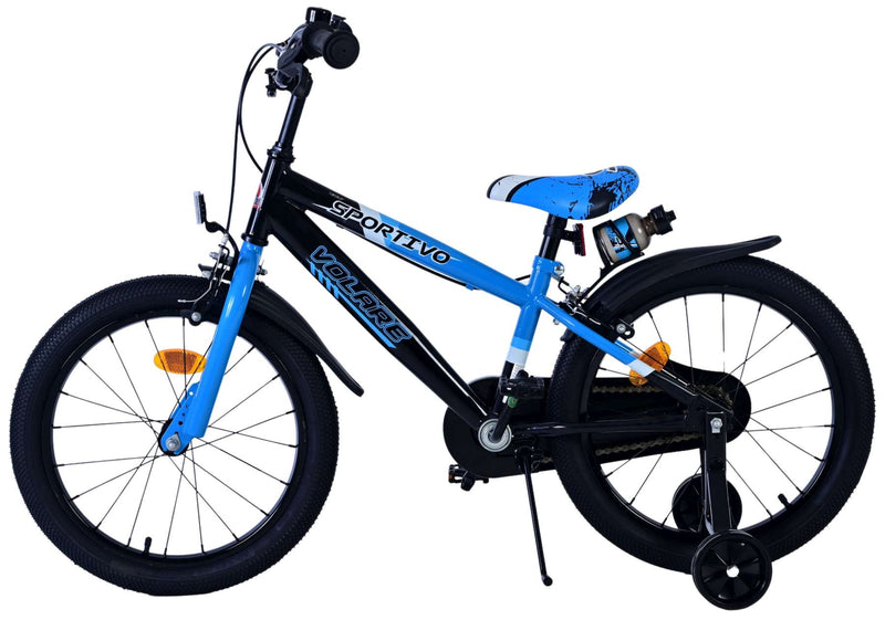 Load image into Gallery viewer, Volare sportivo kinderfiets - jongens - 18 inch - blauw zwart - twee handremmen
