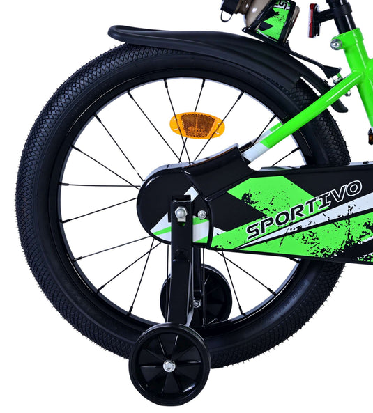 Volare sportivo kinderfiets - jongens - 18 inch - groen zwart