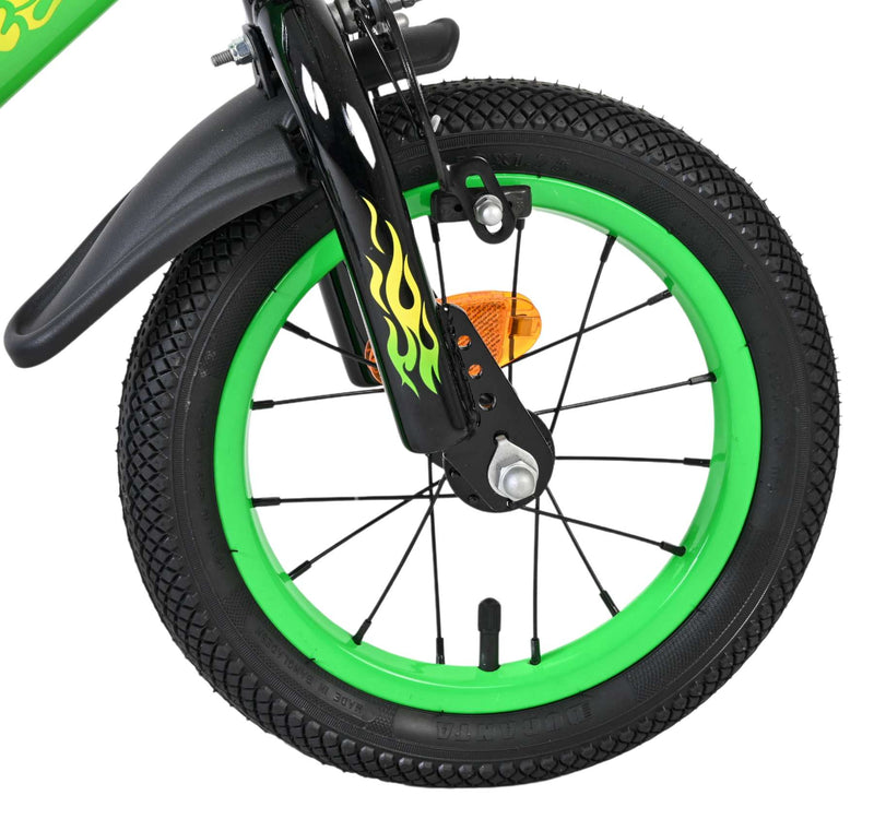 Load image into Gallery viewer, Volare strike kinderfiets - jongens - 12 inch - zwart groen - twee handremmen

