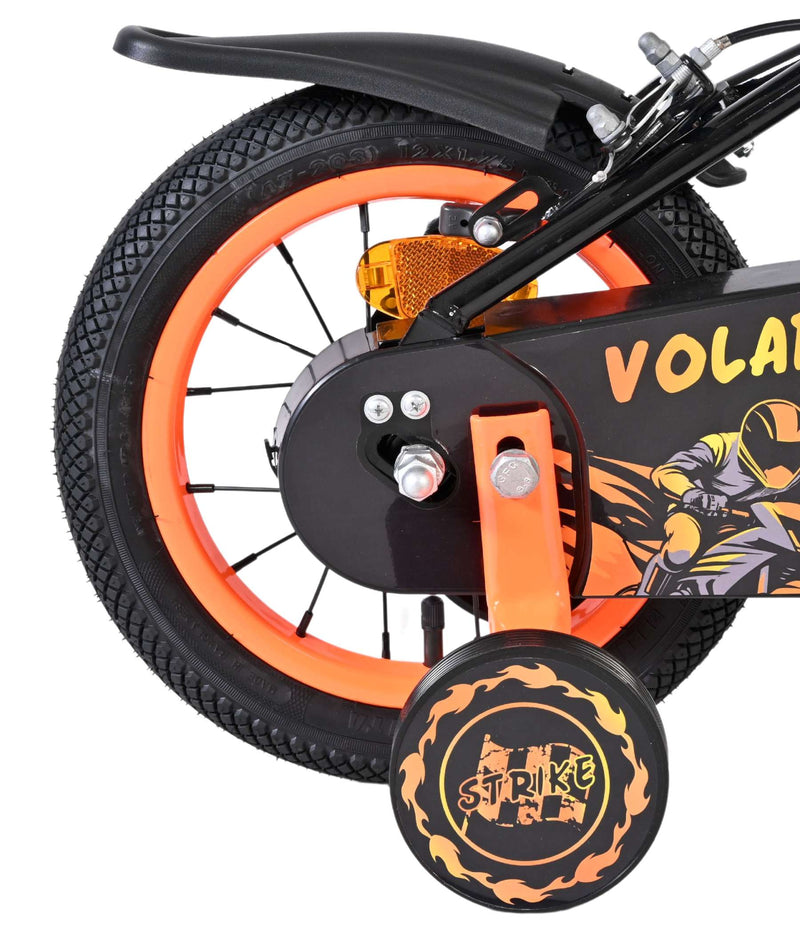 Load image into Gallery viewer, Volare strike kinderfiets - jongens - 12 inch - zwart oranje - twee handremmen

