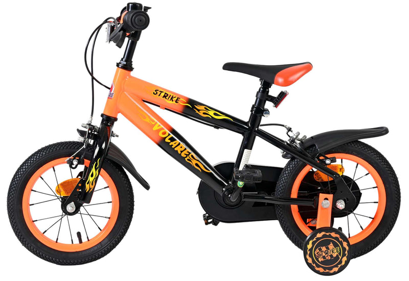 Load image into Gallery viewer, Volare strike kinderfiets - jongens - 12 inch - zwart oranje - twee handremmen
