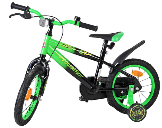 Volare strike kinderfiets - jongens - 14 inch - zwart groen