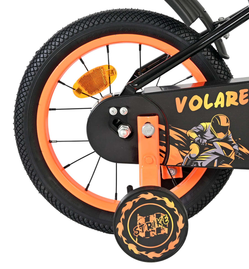 Afbeelding laden in galerijviewer, Volare strike kinderfiets - jongens - 14 inch - zwart oranje
