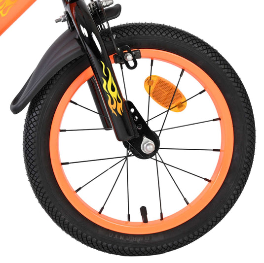 Volare strike kinderfiets - jongens - 14 inch - zwart oranje
