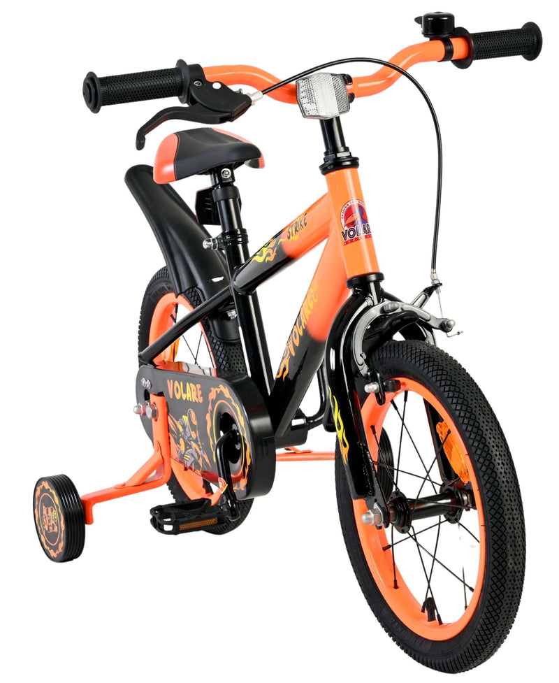 Afbeelding laden in galerijviewer, Volare strike kinderfiets - jongens - 14 inch - zwart oranje
