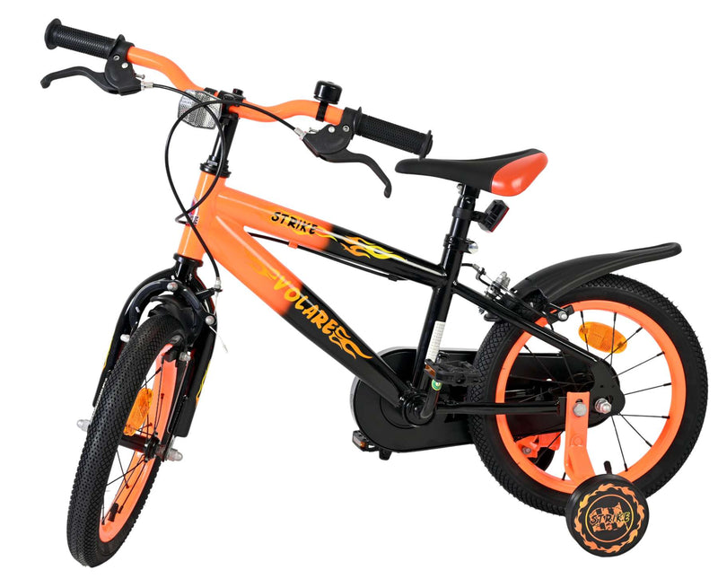 Load image into Gallery viewer, Volare strike kinderfiets - jongens - 14 inch - zwart oranje - twee handremmen
