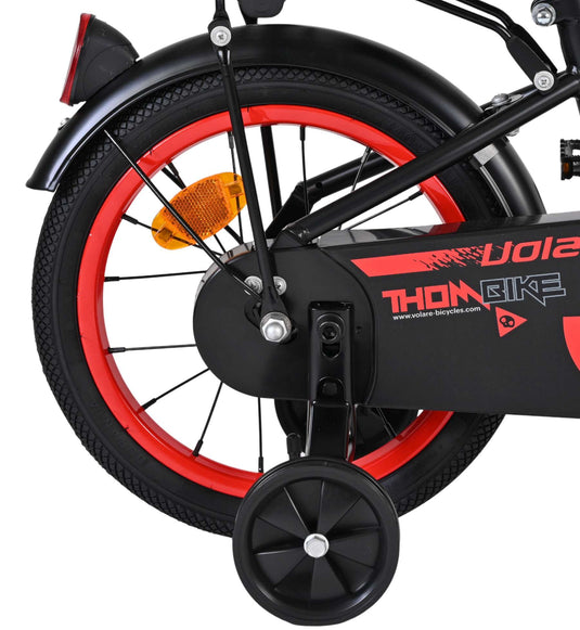 Volare thombike kinderfiets - jongens - 14 inch - zwart rood