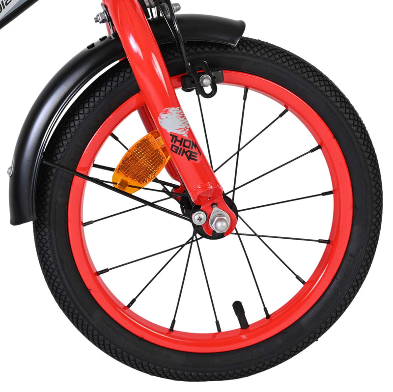 Load image into Gallery viewer, Volare thombike kinderfiets - jongens - 14 inch - zwart rood
