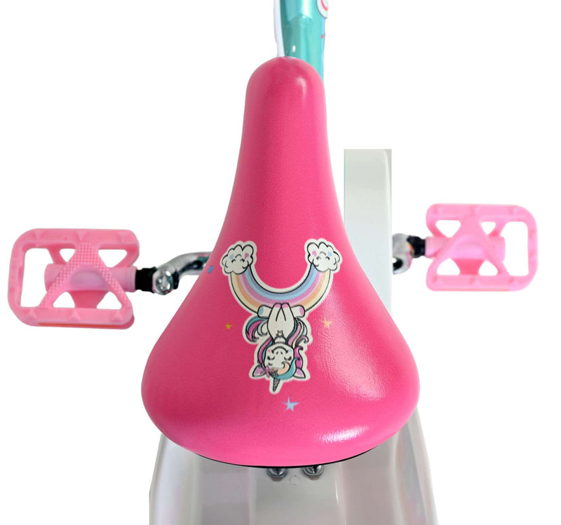 Load image into Gallery viewer, Volare unicorn kinderfiets - meisjes - 12 inch - groen - twee handremmen
