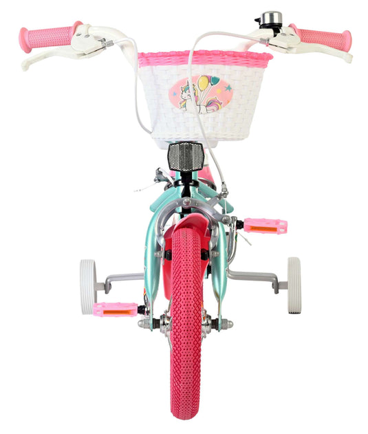 Volare unicorn kinderfiets - meisjes - 12 inch - groen - twee handremmen