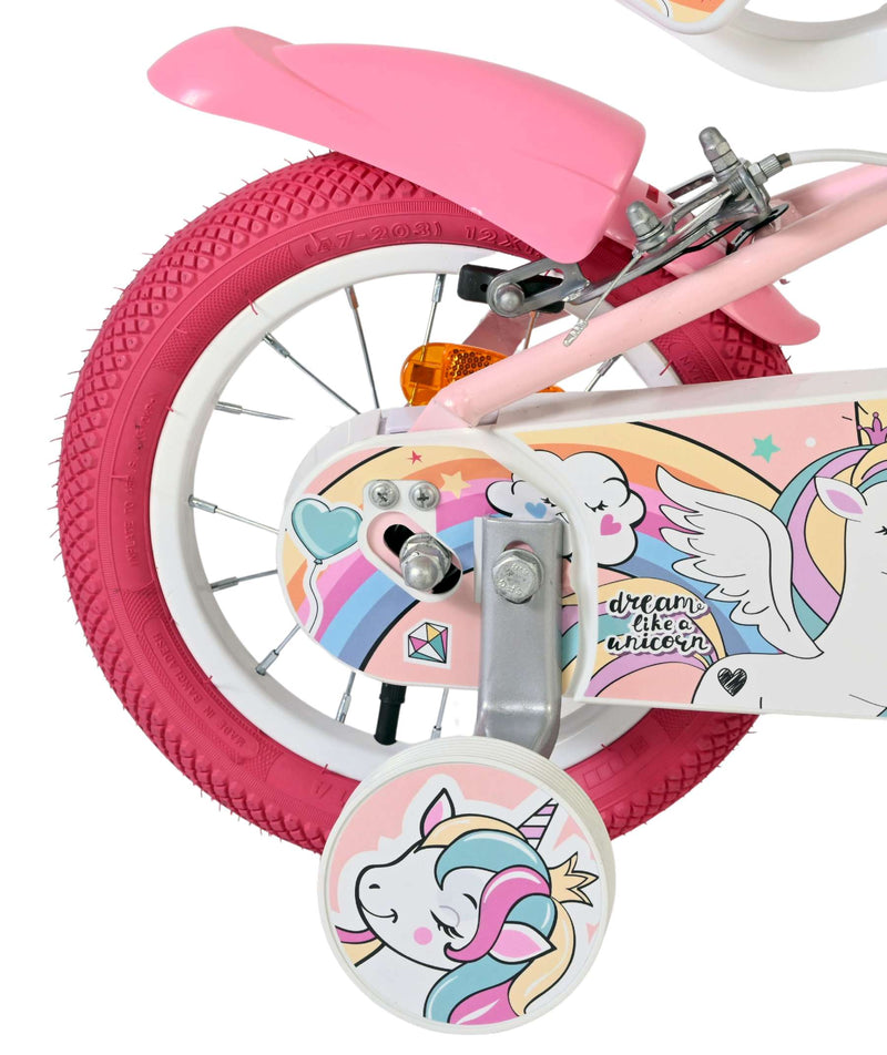 Load image into Gallery viewer, Volare unicorn kinderfiets - meisjes - 12 inch - roze - twee handremmen
