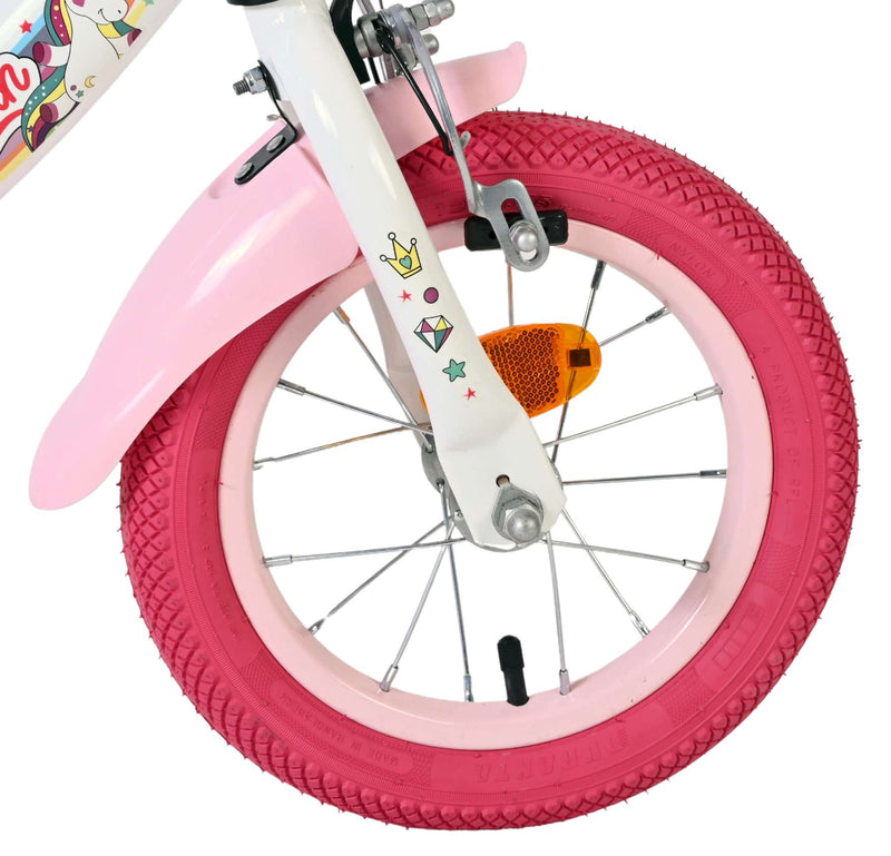 Afbeelding laden in galerijviewer, Volare unicorn kinderfiets - meisjes - 12 inch - wit
