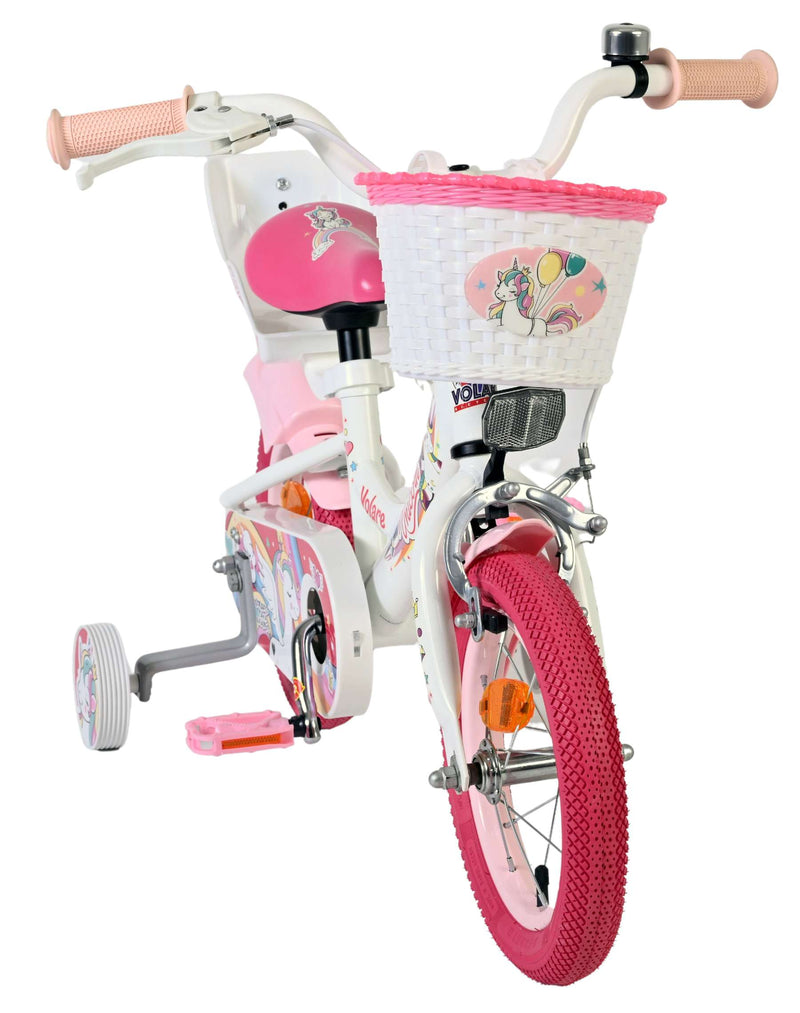 Afbeelding laden in galerijviewer, Volare unicorn kinderfiets - meisjes - 12 inch - wit
