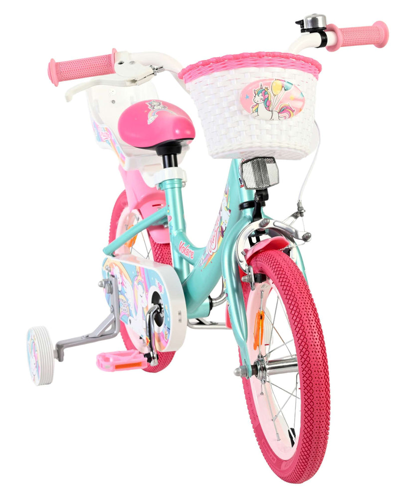 Load image into Gallery viewer, Volare unicorn kinderfiets - meisjes - 14 inch - groen
