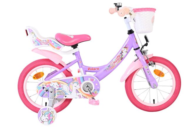 Load image into Gallery viewer, Volare unicorn kinderfiets - meisjes - 14 inch - paars
