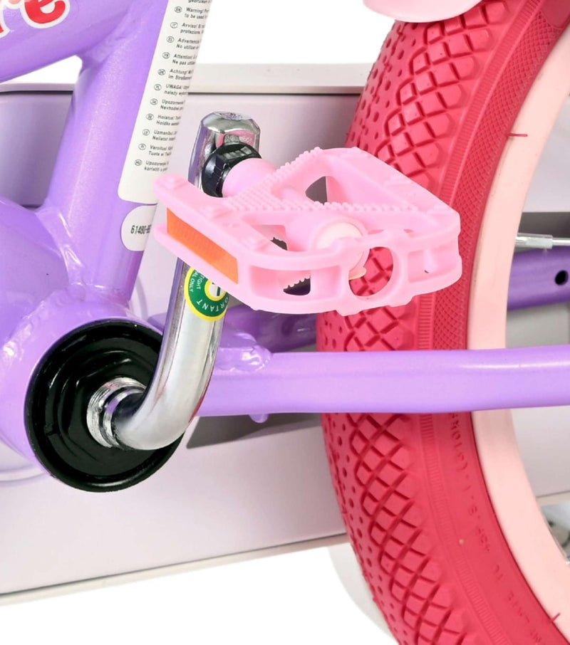 Load image into Gallery viewer, Volare unicorn kinderfiets - meisjes - 14 inch - paars - twee handremmen
