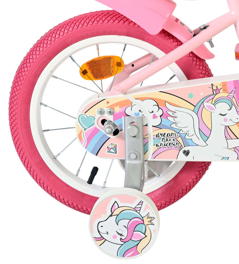 Load image into Gallery viewer, Volare unicorn kinderfiets - meisjes - 14 inch - roze
