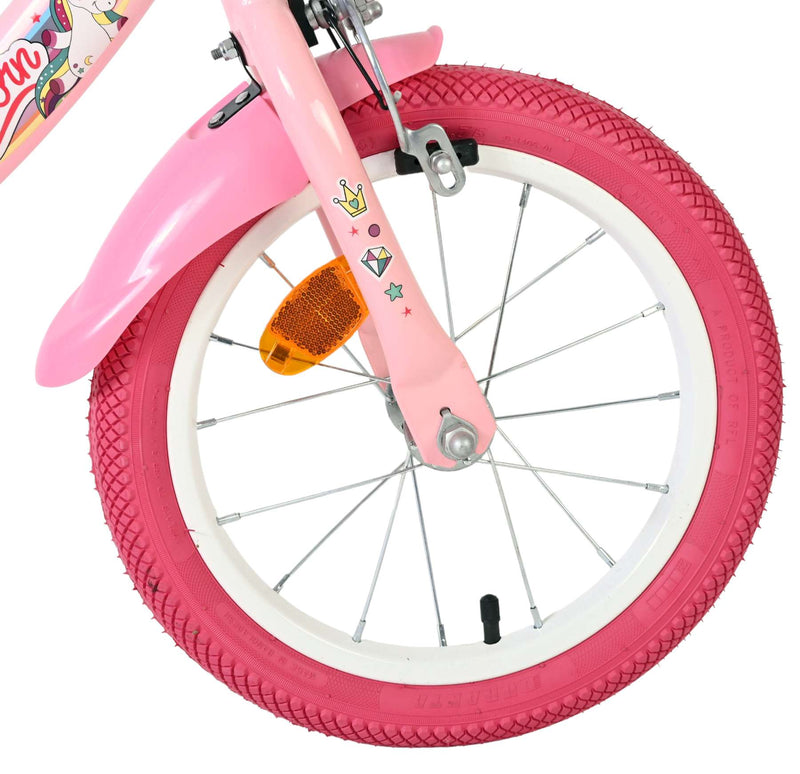Load image into Gallery viewer, Volare unicorn kinderfiets - meisjes - 14 inch - roze
