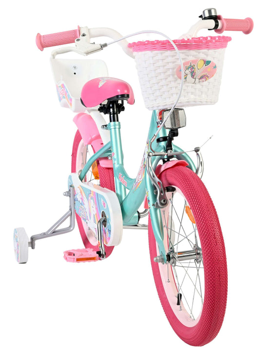 Volare unicorn kinderfiets - meisjes - 16 inch - groen