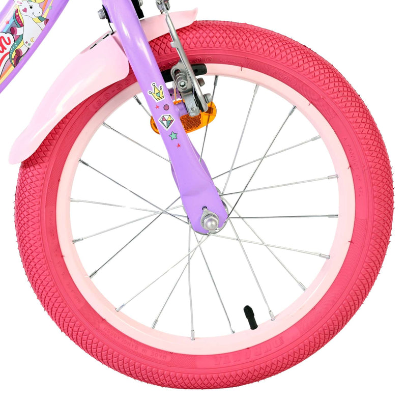 Load image into Gallery viewer, Volare unicorn kinderfiets - meisjes - 16 inch - paars

