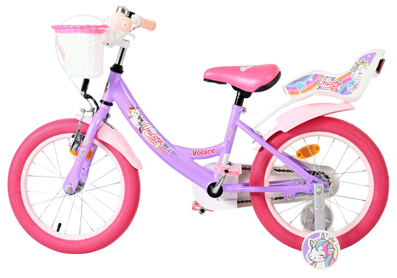 Load image into Gallery viewer, Volare unicorn kinderfiets - meisjes - 16 inch - paars
