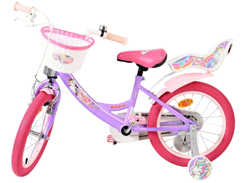 Load image into Gallery viewer, Volare unicorn kinderfiets - meisjes - 16 inch - paars
