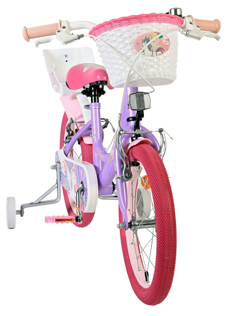 Load image into Gallery viewer, Volare unicorn kinderfiets - meisjes - 16 inch - paars - twee handremmen
