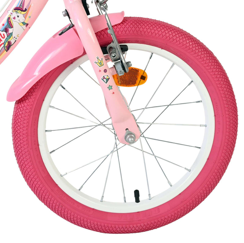 Load image into Gallery viewer, Volare unicorn kinderfiets - meisjes - 16 inch - roze - twee handremmen
