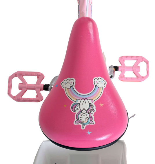 Volare unicorn kinderfiets - meisjes - 16 inch - roze - twee handremmen