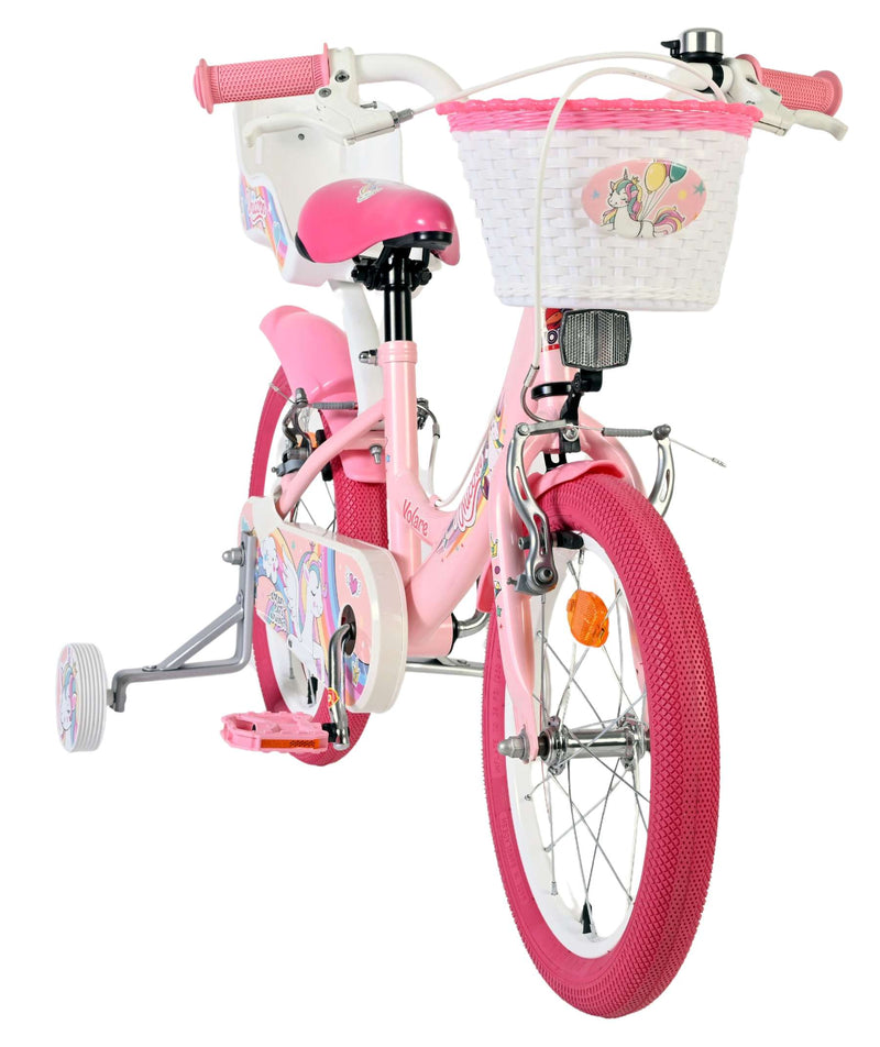 Load image into Gallery viewer, Volare unicorn kinderfiets - meisjes - 16 inch - roze - twee handremmen
