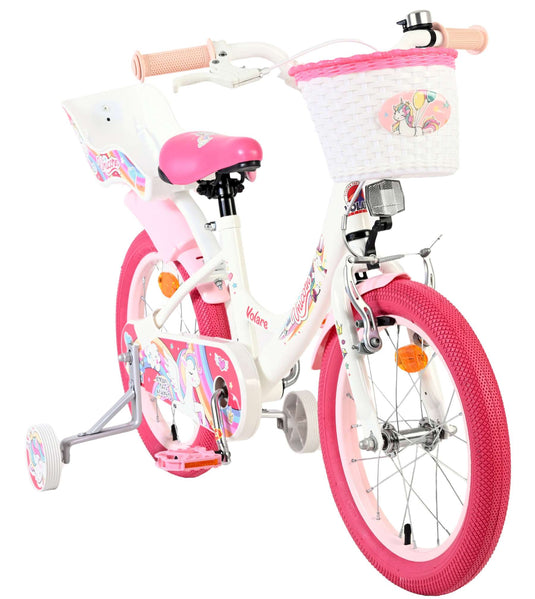 Volare unicorn kinderfiets - meisjes - 16 inch - wit