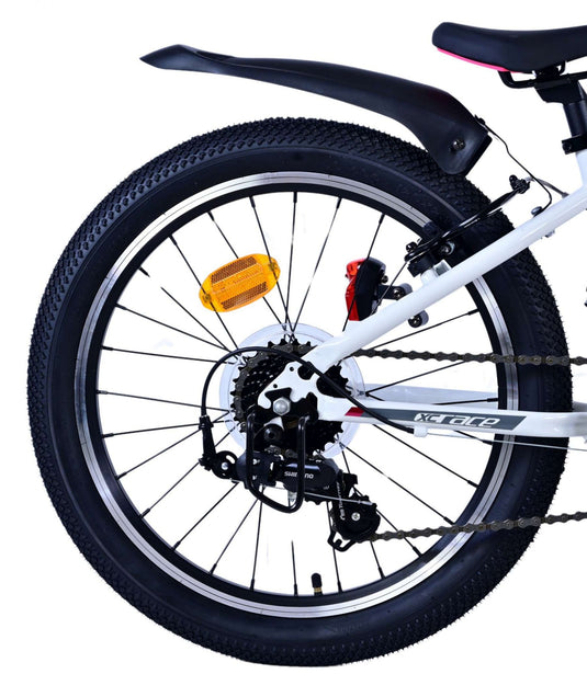 Volare xc race kinderfiets - 20 inch - 7 speed - wit roze