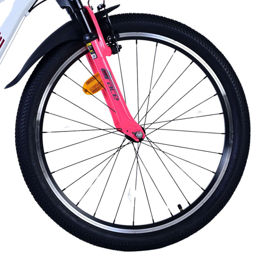 Volare xc race kinderfiets - 24 inch - wit roze - 21 speed