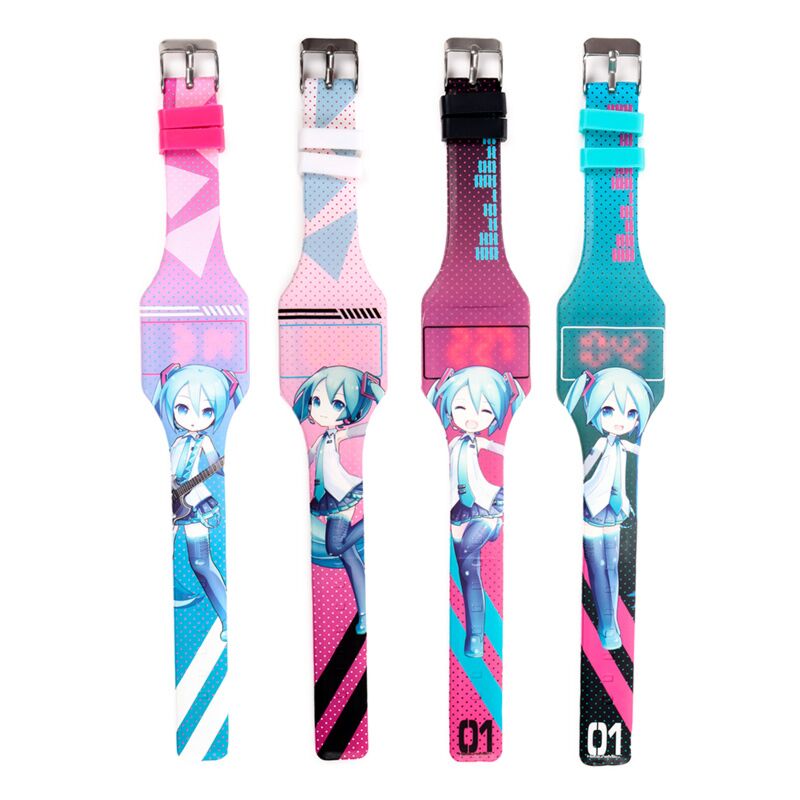 Load image into Gallery viewer, Union hatsune miku digitaal siliconen horloge

