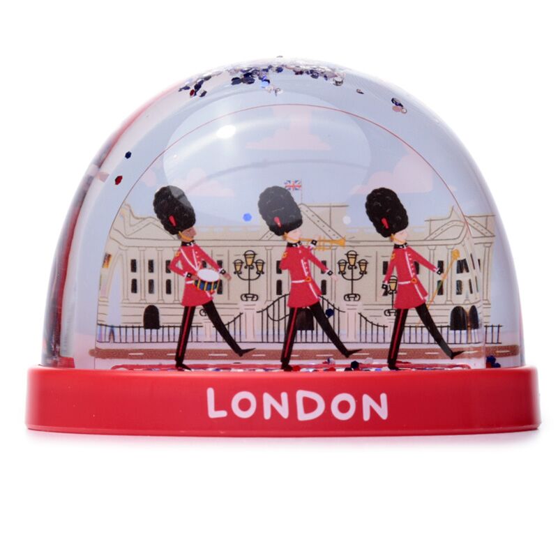 Load image into Gallery viewer, Londen souvenir koninklijke wachter op parade medium glitter sneeuwbol
