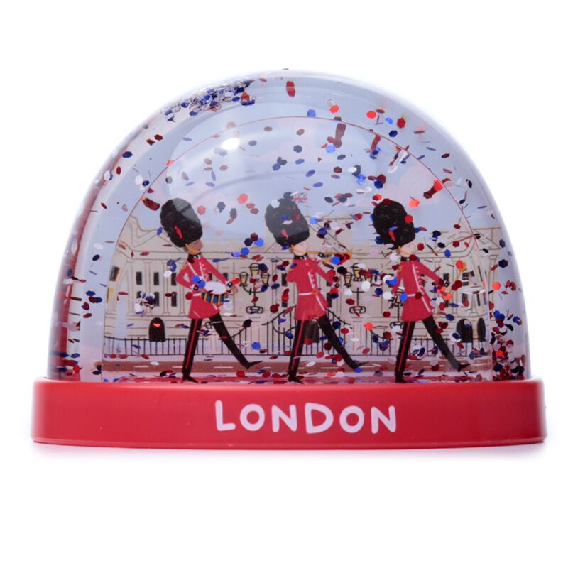Load image into Gallery viewer, Londen souvenir koninklijke wachter op parade medium glitter sneeuwbol
