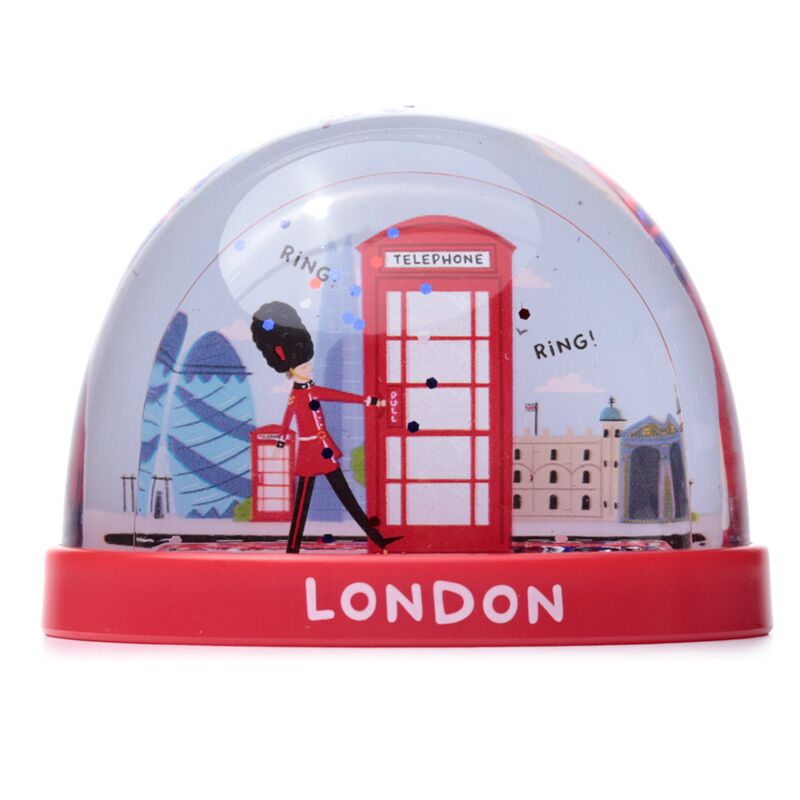 Load image into Gallery viewer, Londen souvenir rode telefooncel koninklijke wachter sneeuwbol m
