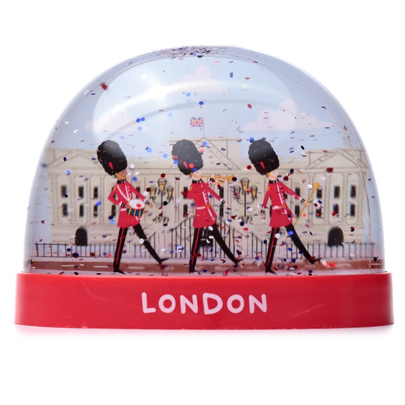 Load image into Gallery viewer, Londen souvenir koninklijke wachter op parade large glitter sneeuwbol
