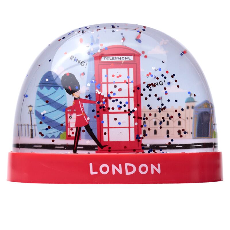 Load image into Gallery viewer, Londen souvenir rode telefooncel koninklijke wachter sneeuwbol l
