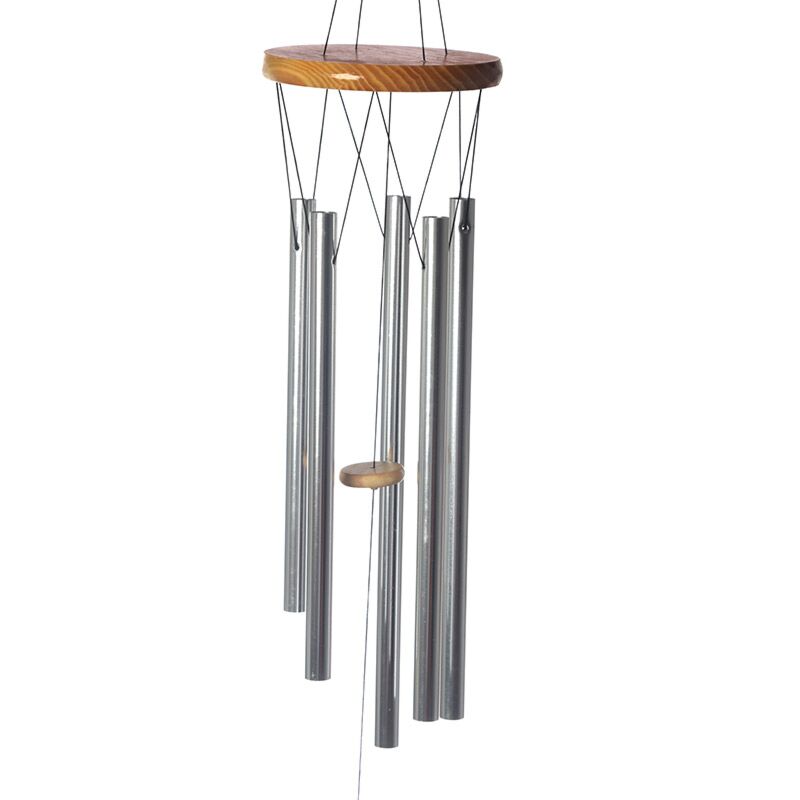 Load image into Gallery viewer, Houten windgong met metalen buizen 88cm
