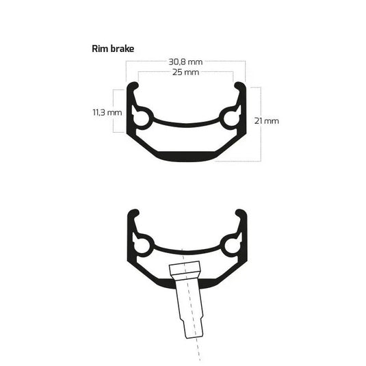 Ryde velg andra 40 26 559 36g 14g cnc alu zwart