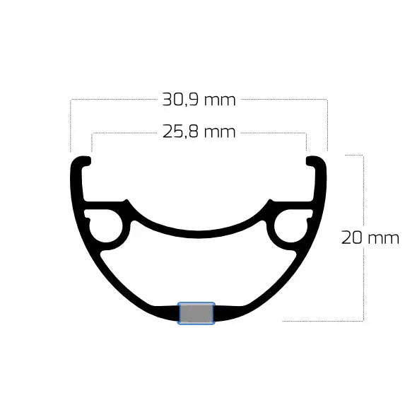 Load image into Gallery viewer, Ryde velg rival 26 28 622 32g 14g disc alu zwart
