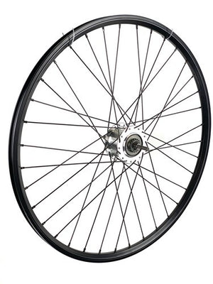 Achterwiel 28 inch 622 zwart zwart spaak 8v rollerbrake geslepen
