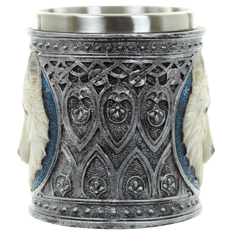 Load image into Gallery viewer, Decoratieve witte wolf drinkbeker
